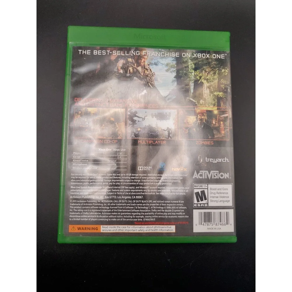 Call of Duty Black Ops III Xbox One Tested Works - Microsoft Xbox One